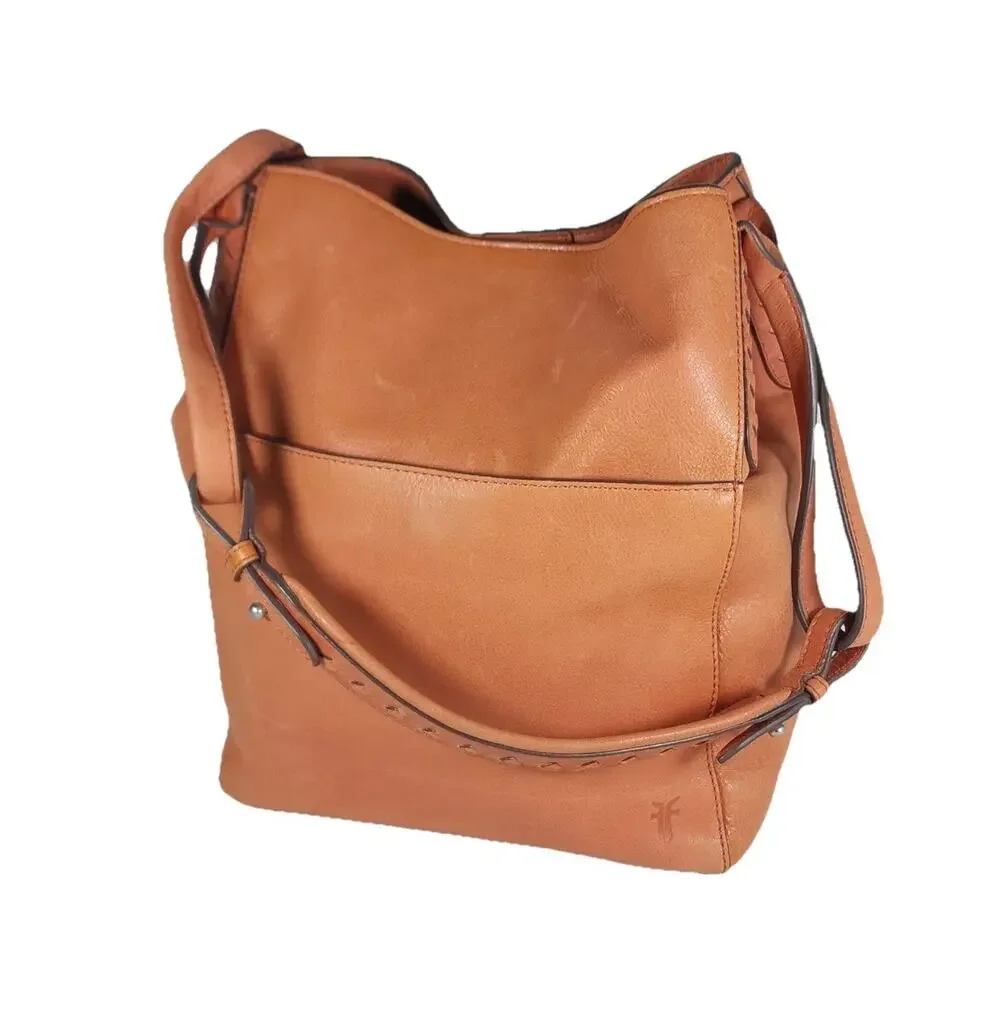 Frye Reed Women’s Corral Leather Medium Magnetic Snap Hobo Handbag